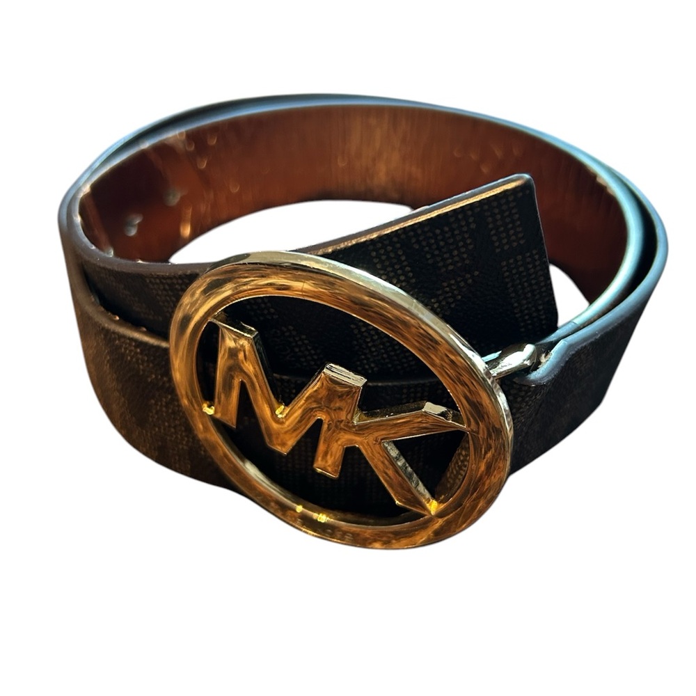 Michael Kors Medium Brown and Gold Women’s Belt